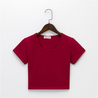 Pripijena ženska bluza s ovalnim izrezom - jednobojni model