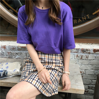 Γυναικεία μπλούζα με κοντά μανίκια και κολάρο σε σχήμα Ο