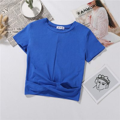 Κοντή σλιμ  μπλούζα με ψηλή μέση