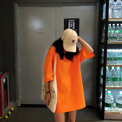 Φαρδύ μοντέλο γυναικεία μπλούζα με στρογγυλή λαιμόκοψη και 7/8 μανίκια