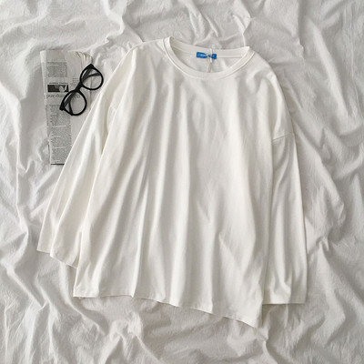 Casual γυναικεία μπλούζα με στρογγυλή λαιμόκοψη και μακριά μανίκια