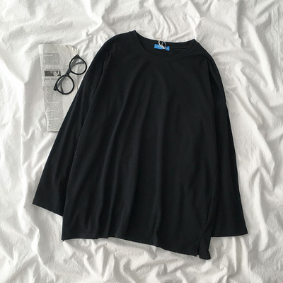 Casual γυναικεία μπλούζα με στρογγυλή λαιμόκοψη και μακριά μανίκια