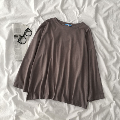 Casual γυναικεία μπλούζα με στρογγυλή λαιμόκοψη και μακριά μανίκια