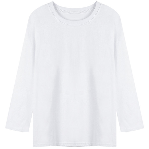 Βαμβακερή μπλούζα με μακριά μανίκια και οβάλ ντεκολτέ