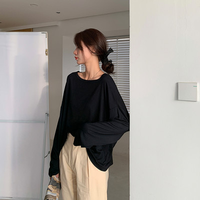 Φαρδιά μπλούζα με μακριά μανίκια για γυναίκες