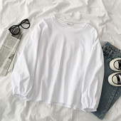 Γυναικεία μπλούζα με μακριά μανίκια - λευκό χρώμα