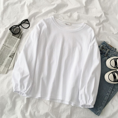 Γυναικεία μπλούζα με μακριά μανίκια - λευκό χρώμα