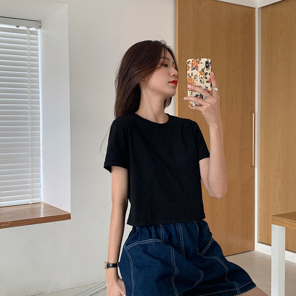 Pamučna majica kratkih rukava jednobojna