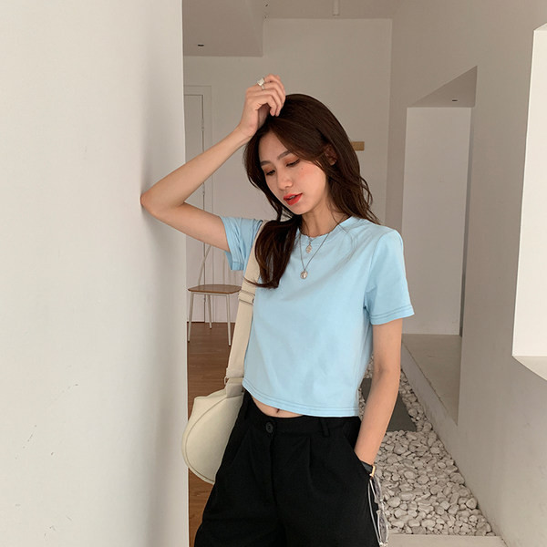 Pamučna majica kratkih rukava jednobojna