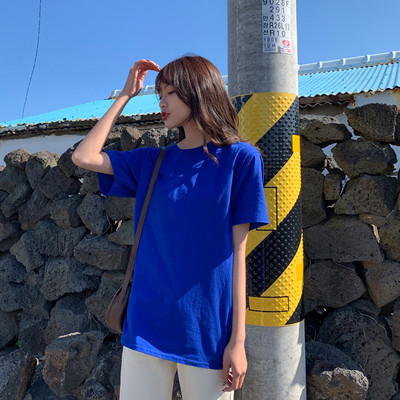 Casual μπλούζα με κοντά και μακριά μανίκια - φαρδύ μοντέλο