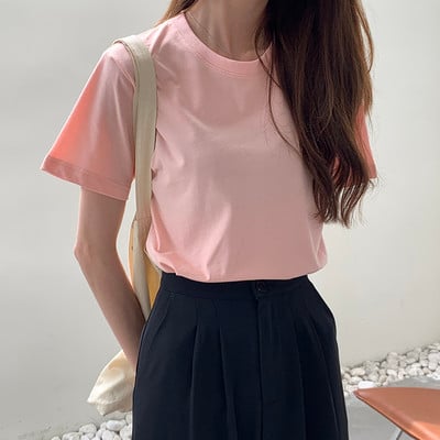 Casual μπλούζα με κοντά και μακριά μανίκια - φαρδύ μοντέλο