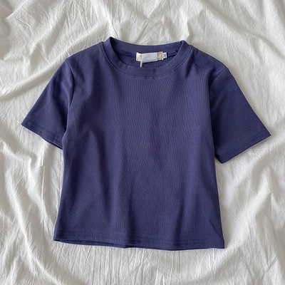 Γυναικείο casual μπλουζάκι με κοντά μανίκια και στρογγυλή λαιμόκοψη