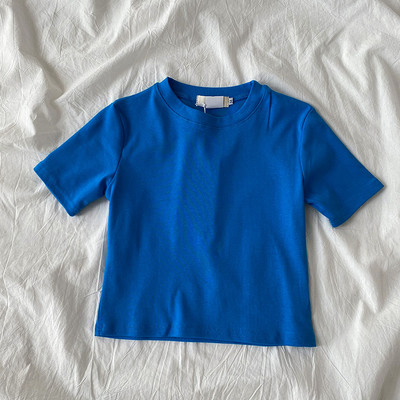 Γυναικείο casual μπλουζάκι με κοντά μανίκια και στρογγυλή λαιμόκοψη