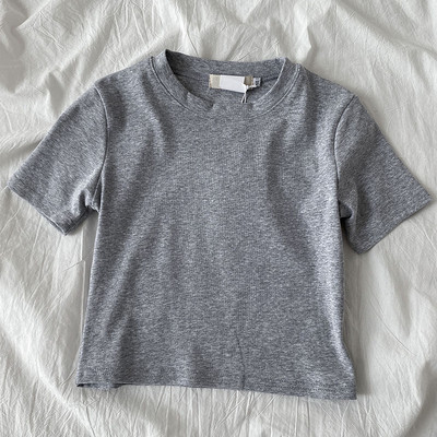 Γυναικείο casual μπλουζάκι με κοντά μανίκια και στρογγυλή λαιμόκοψη