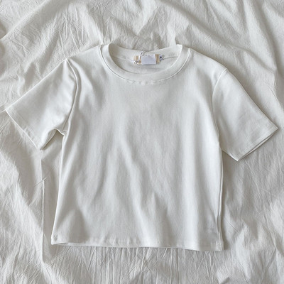 Γυναικείο casual μπλουζάκι με κοντά μανίκια και στρογγυλή λαιμόκοψη