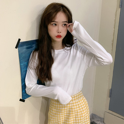 Casual μπλούζα με μακριά μανίκια και οβάλ λαιμόκοψη σε διάφορα χρώματα