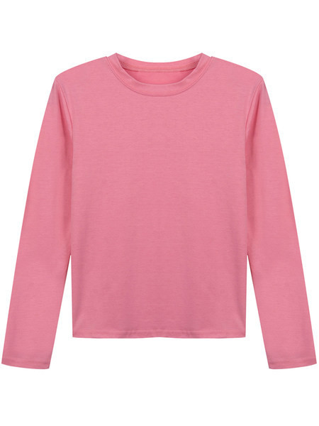 Casual μπλούζα με μακριά μανίκια και οβάλ λαιμόκοψη σε διάφορα χρώματα