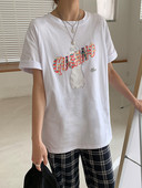 Καλοκαιρινό μπλουζάκι με κεντήματα - φαρδύ μοντέλο