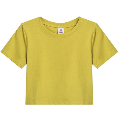 Κοντό βαμβακερό μπλουζάκι με κοντά μανίκια