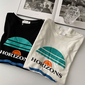 Ženska ležerna majica s aplikacijom i okruglim izrezom