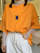 Καλοκαιρινή μπλούζα με 3/4 μανίκια και κέντημα