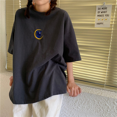 Καλοκαιρινή μπλούζα με 3/4 μανίκια και κέντημα