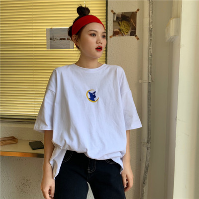 Καλοκαιρινή μπλούζα με 3/4 μανίκια και κέντημα