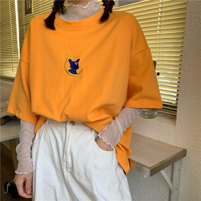 Καλοκαιρινή μπλούζα με 3/4 μανίκια και κέντημα