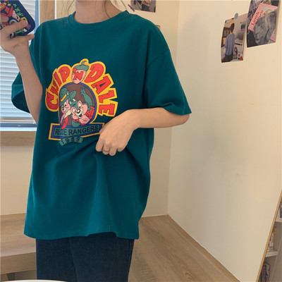 Ženska casual majica s printom u boji i 3/4 rukavima