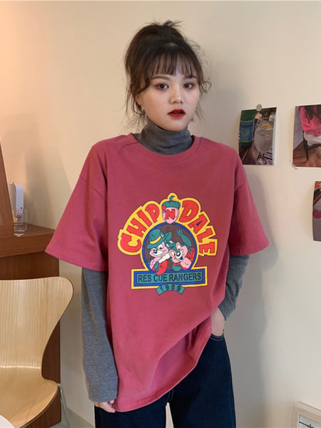 Ženska casual majica s printom u boji i 3/4 rukavima