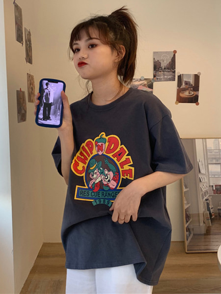 Ženska casual majica s printom u boji i 3/4 rukavima