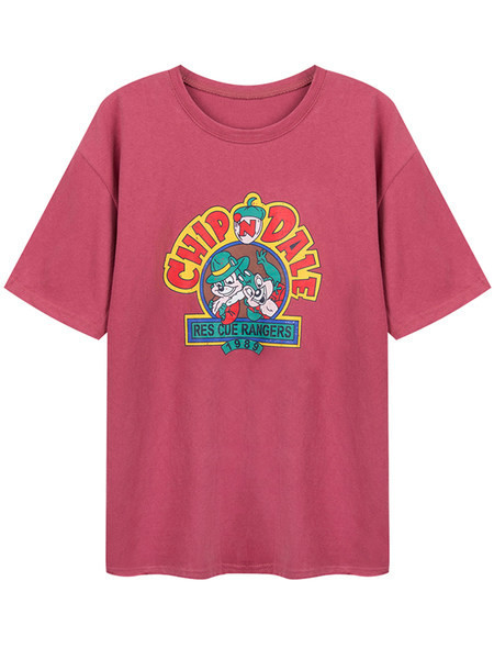 Ženska casual majica s printom u boji i 3/4 rukavima