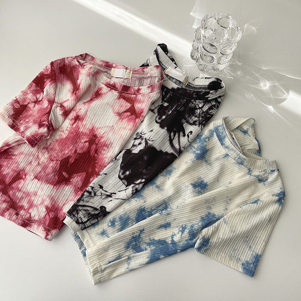 Šarena ženska majica kratkih rukava s okruglim izrezom