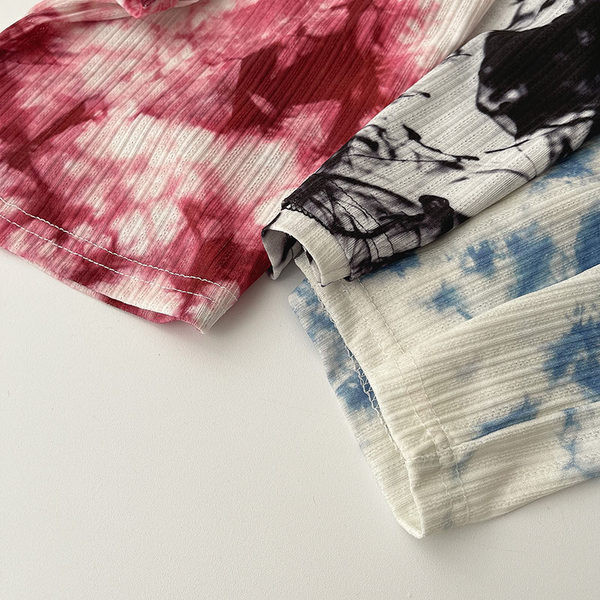 Šarena ženska majica kratkih rukava s okruglim izrezom