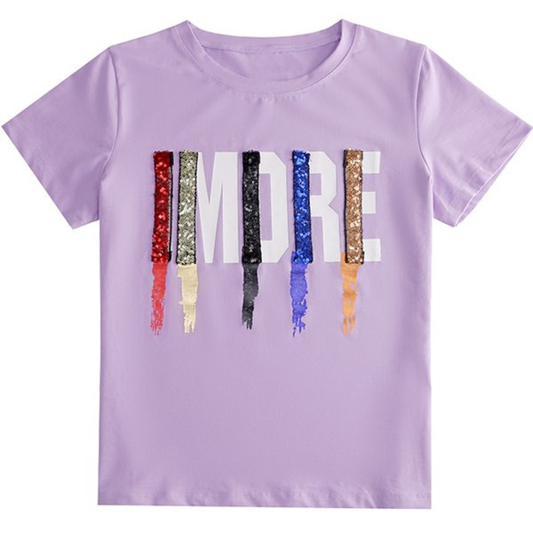 Moderna ženska majica s ovalnim izrezom i printom u više boja