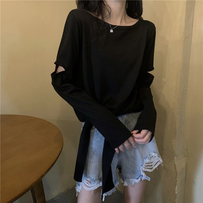 Proljetno-jesenska bluza s izrezanim motivima