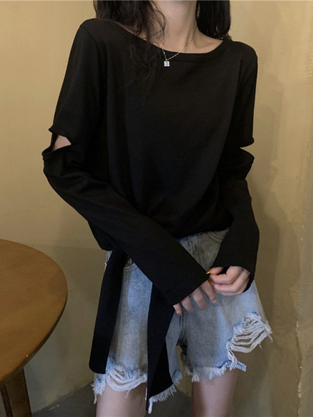 Proljetno-jesenska bluza s izrezanim motivima