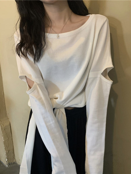 Proljetno-jesenska bluza s izrezanim motivima