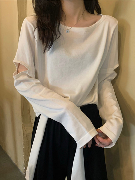 Proljetno-jesenska bluza s izrezanim motivima