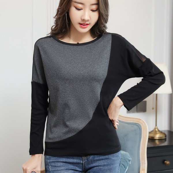 Moderna ženska bluza sa okruglim izrezom i dugim rukavima - više boja