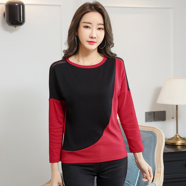 Moderna ženska bluza sa okruglim izrezom i dugim rukavima - više boja