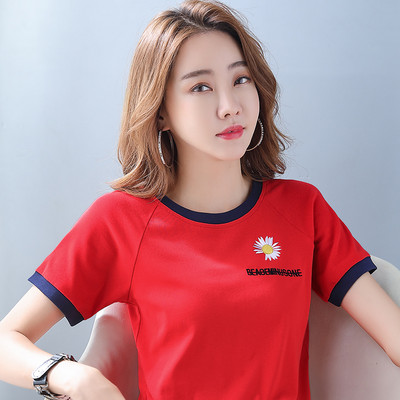 Ženska casual majica s vezom i kratkim rukavima - tri boje