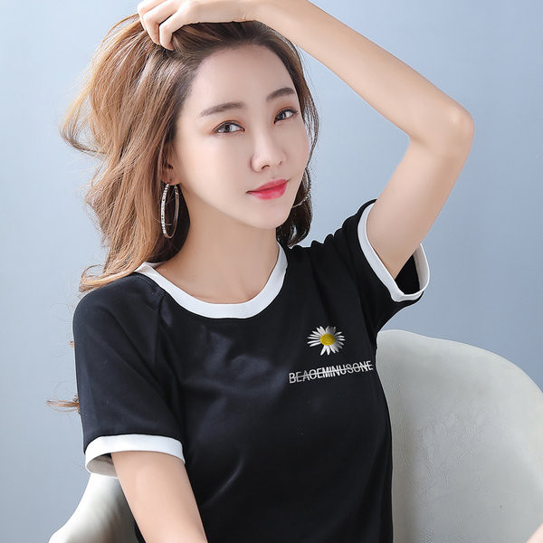 Ženska casual majica s vezom i kratkim rukavima - tri boje