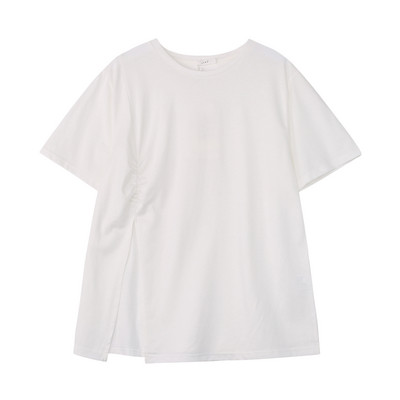 Ležerna ženska majica s 3/4 rukavima i ovalnim izrezom - slobodan model