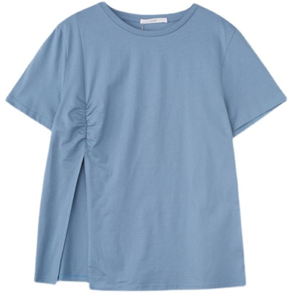 Ležerna ženska majica s 3/4 rukavima i ovalnim izrezom - slobodan model