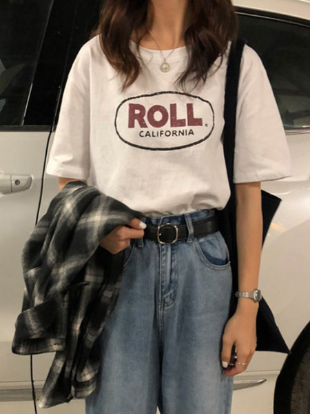 Novi model ljetne majice s 3/4 rukavima i natpisom