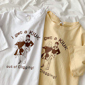 Casual γυναικείο μπλουζάκι με απλικέ για αγόρια και κορίτσια