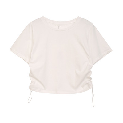 Γυναικεία μπλούζα με πλαϊνά κορδόνια και 3/4 μανίκια