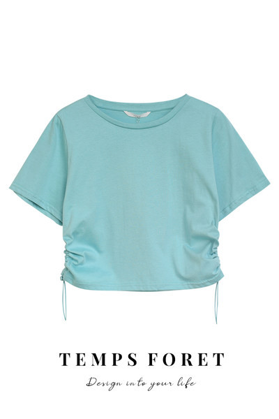 Γυναικεία μπλούζα με πλαϊνά κορδόνια και 3/4 μανίκια