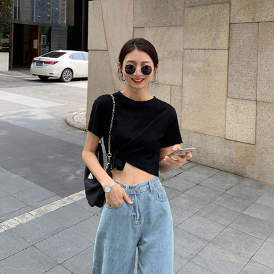 Γυναικείο μπλουζάκι με στρογγυλή λαιμόκοψη - σε δύο χρώματα